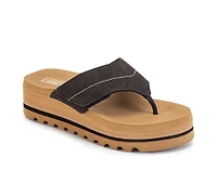 Women's Yellow Box Calica Heeled Flip-Flops