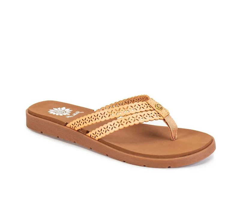 Women's Yellow Box Fawn Flip-Flops
