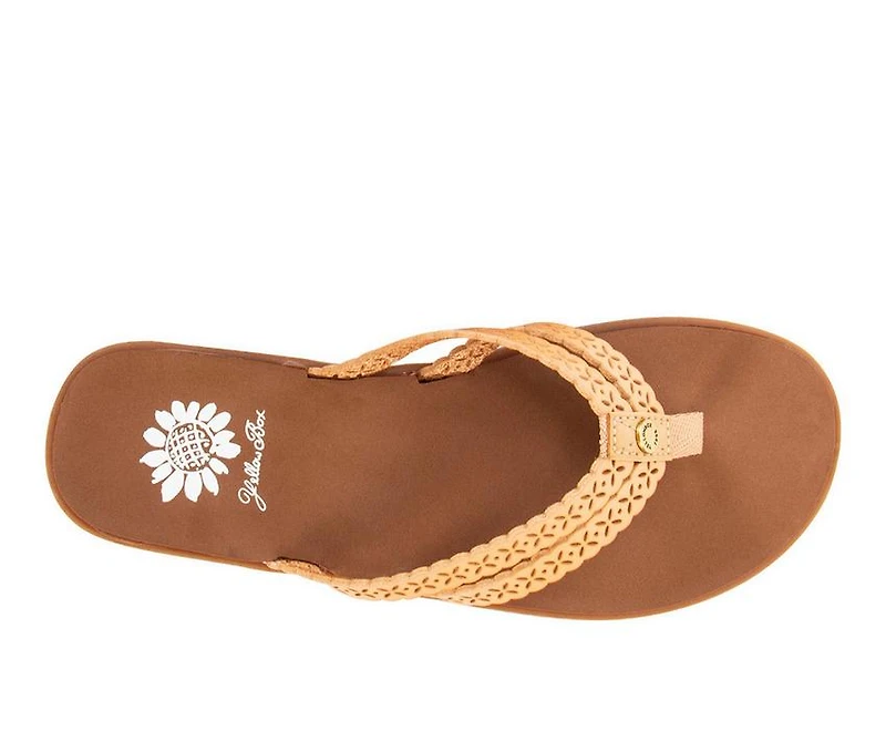 Women's Yellow Box Fawn Flip-Flops