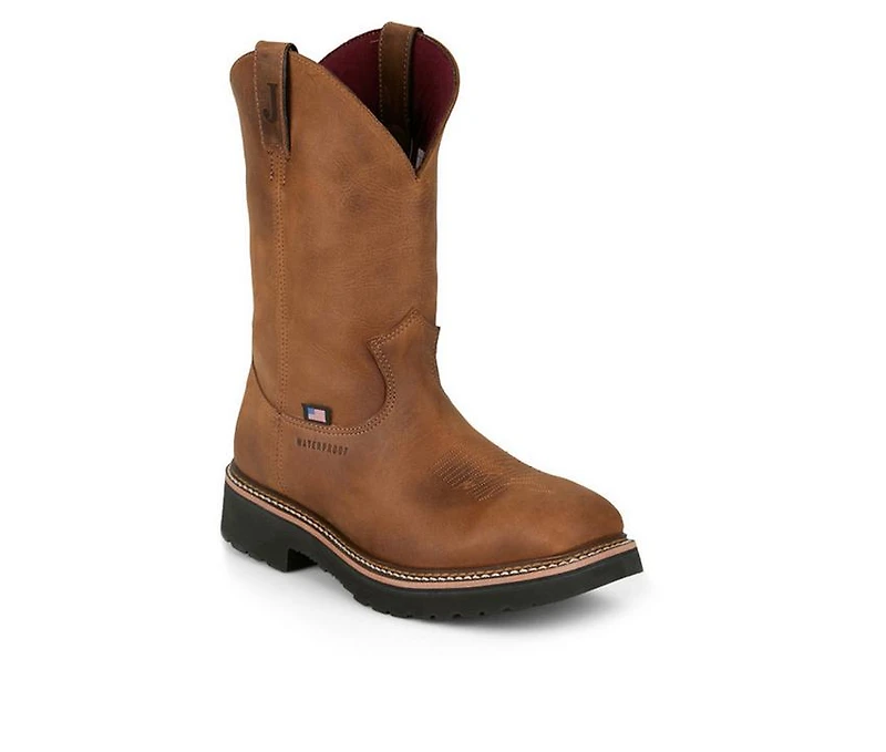 Men's Justin Boots Ames WP Steel Toe Cowboy