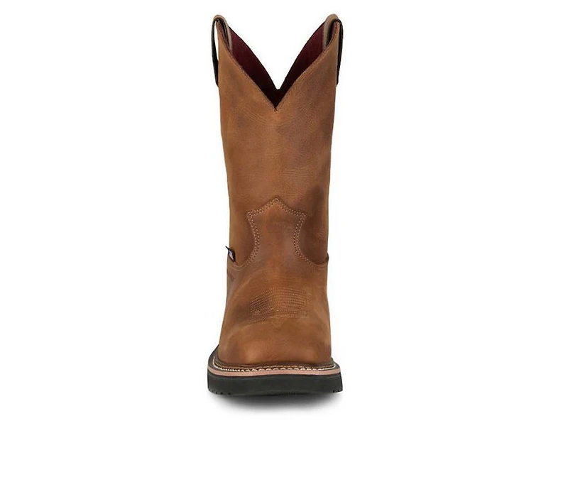 Men's Justin Boots Ames WP Steel Toe Cowboy