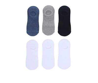 Steve Madden 6 Pack Solid Athletic Sneaker Liner Socks