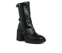Women's London Rag Syrah Biker Boots