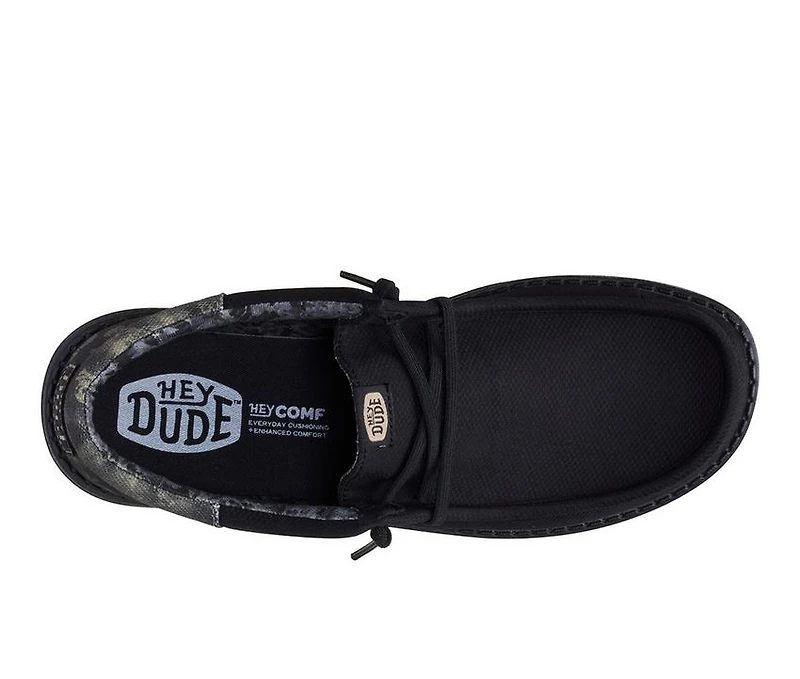Men's HEYDUDE Wally Funk Distressed Skulls Casual Shoes