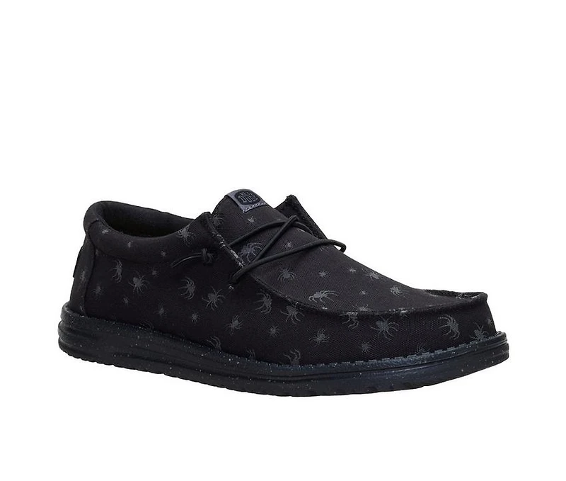 Men's HEYDUDE Wally Halloween Spiders Casual Shoes