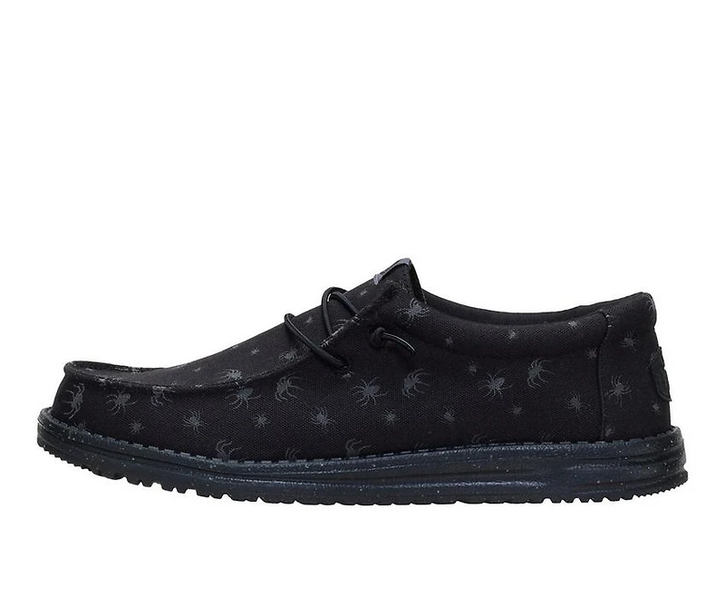 Men's HEYDUDE Wally Halloween Spiders Casual Shoes
