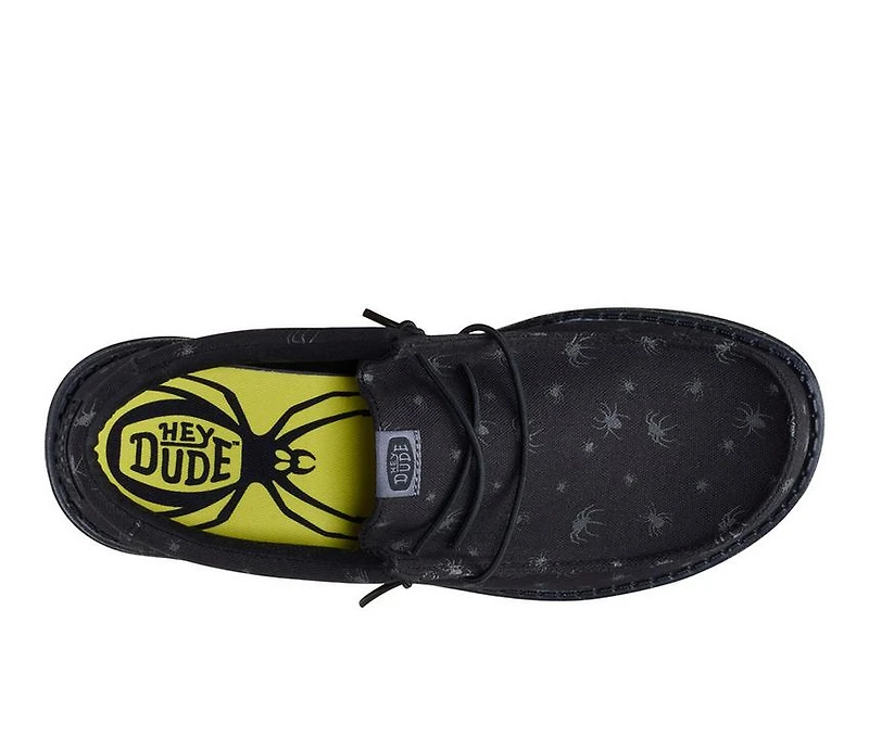 Men's HEYDUDE Wally Halloween Spiders Casual Shoes