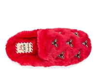 Dearfoams Holiday Fur Scuff Slippers