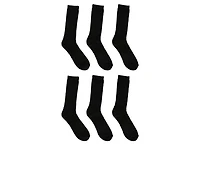 Sof Sole  6 Pair Comfort Cushioned Crew Socks