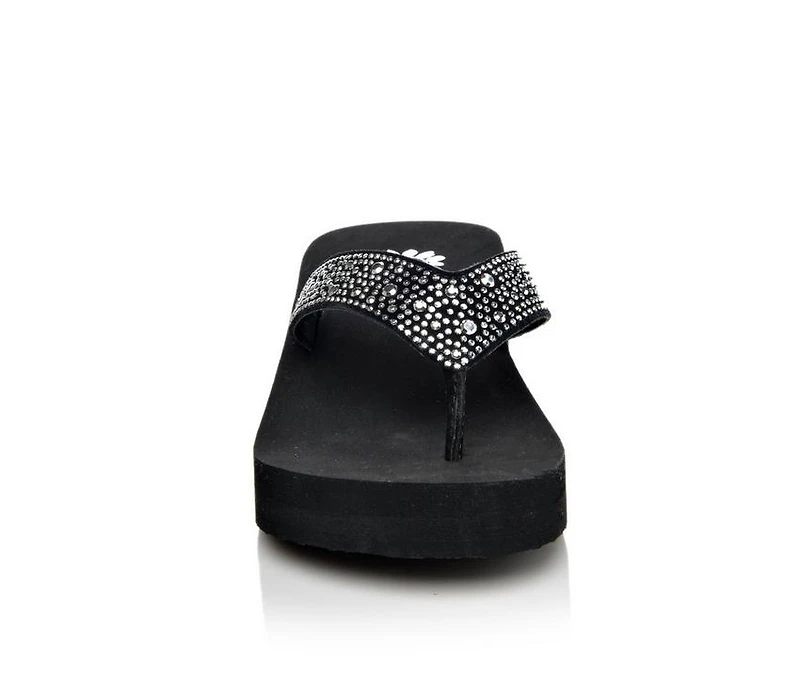 Women's Yellow Box Africa Wedge Flip-Flops