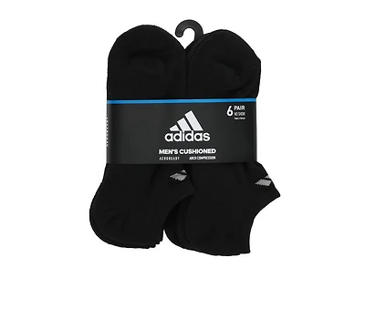 Adidas 6 Pair Men's Cushioned No Show Socks