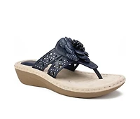 Women's Cliffs by White Mountain Cynthia Wedge Flip-Flops