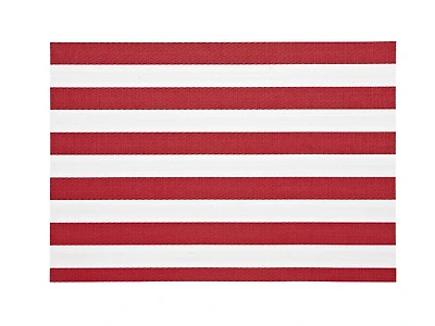 Vinyl Placemat - Red Cabana Stripe