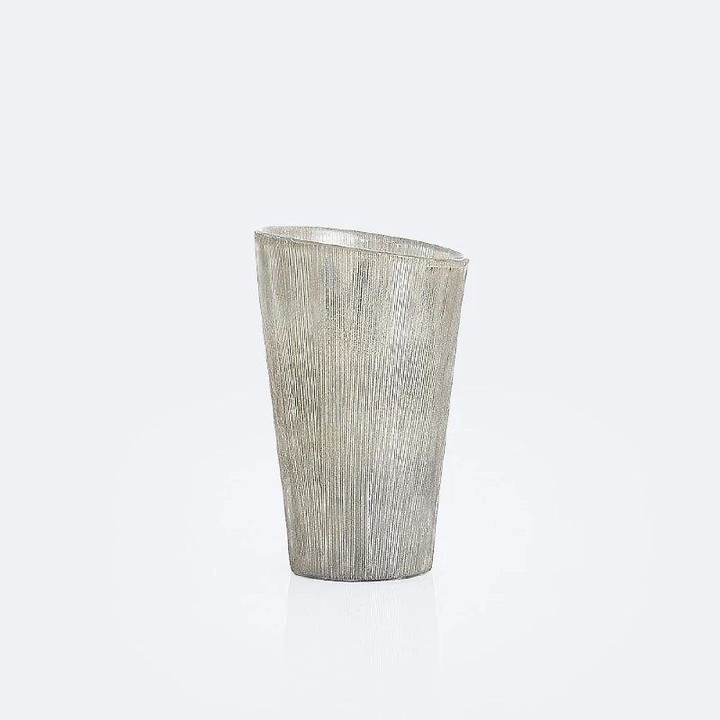 Large Frosted Etched Vase
