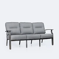 Belvedere Aluminum Sofa - Brushed Grey