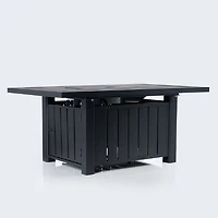 Belvedere 35"x56" Rectangular Firepit Table - Black