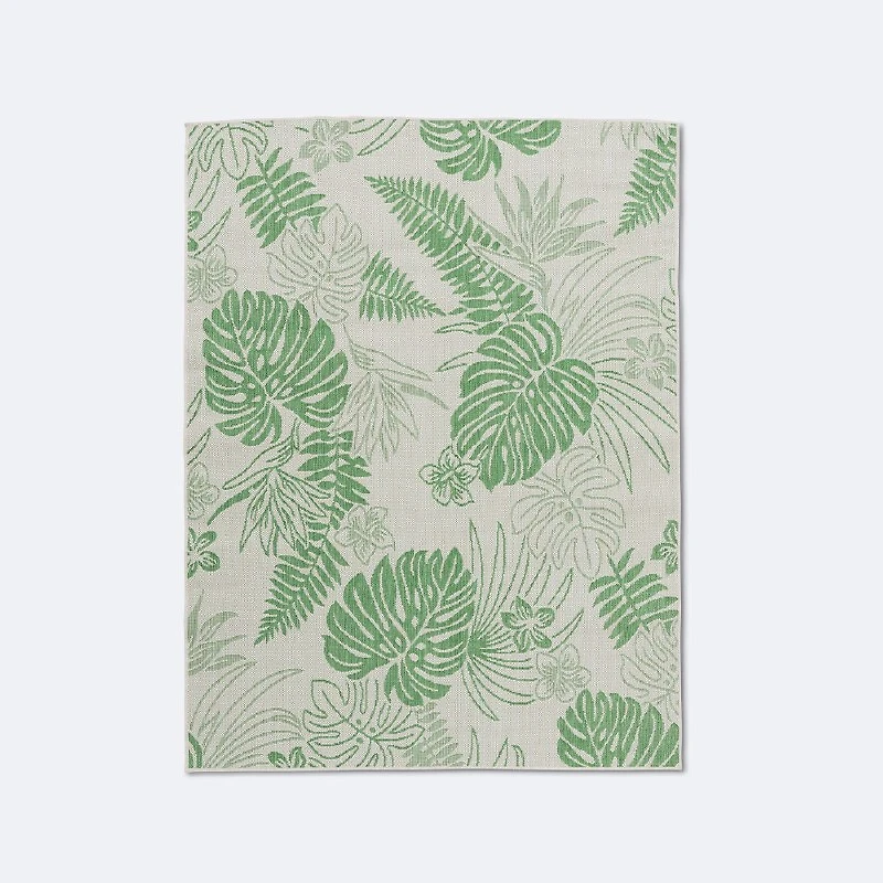 Cabana Outdoor Rug 5'x7' - Green Leaf