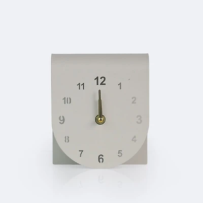 Metal Table Clock - White