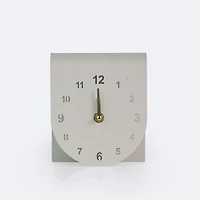 Metal Table Clock - White