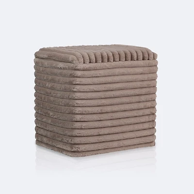 Cozy Storage Ottoman - Taupe