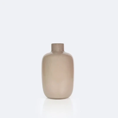 Glass Vase 28cm - Taupe