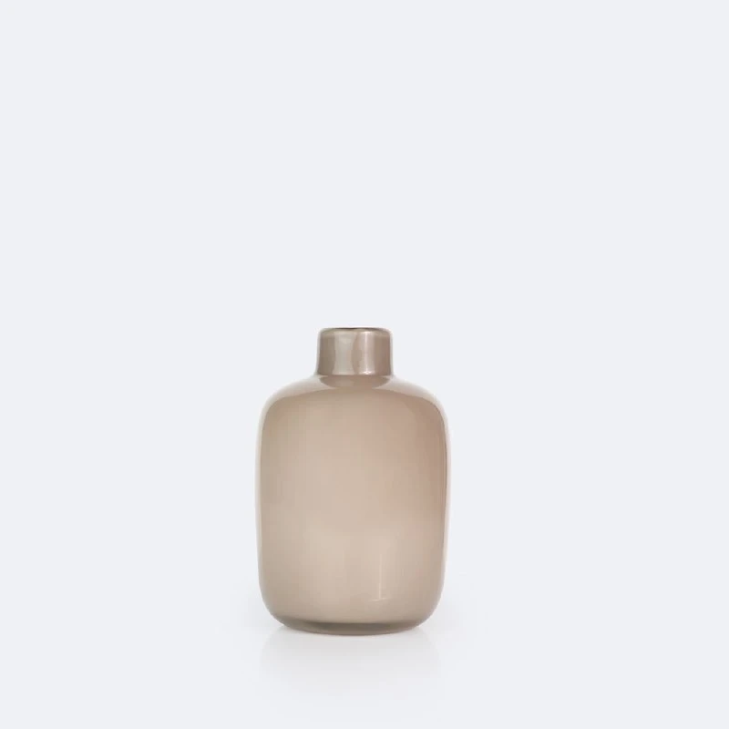 Glass Vase 24cm - Taupe