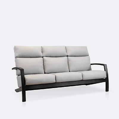 Cole Sofa- Black Frame - Light Grey Cushion