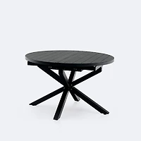 Darwin Round Extendable Dining Table - Black
