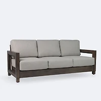 Denver Sofa - Brushed Chocolate Frame - Tan Cushions