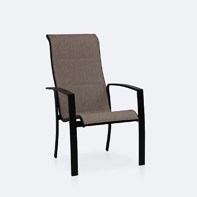 Dina Armchair - Black Frame / Tweed Padded Sling