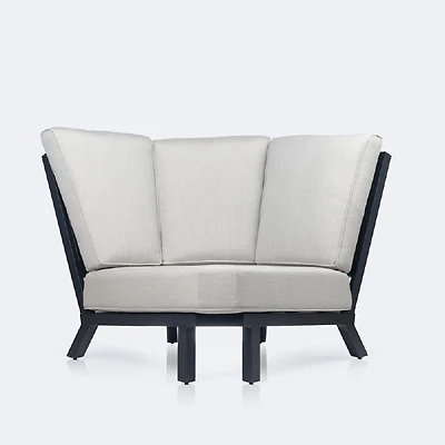 Eros Corner Chair, Black Frame, Sand Cushions