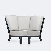 Eros Corner Chair, Black Frame, Sand Cushions