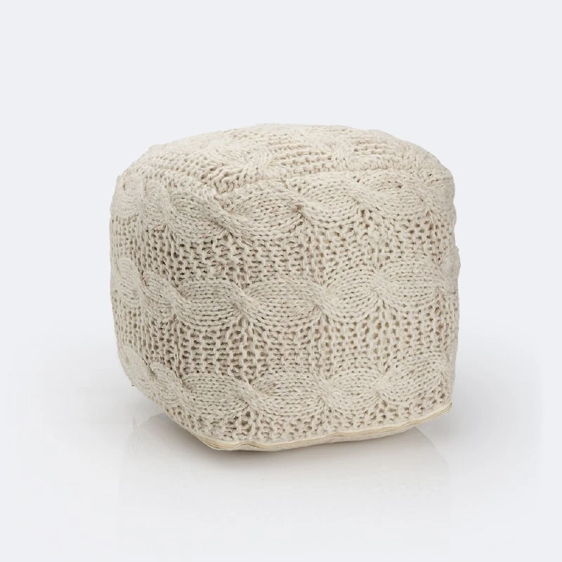Everett Pouf - Ivory