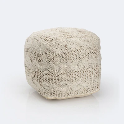 Everett Pouf - Ivory