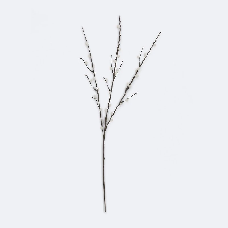 Faux Pussy Willow Branch