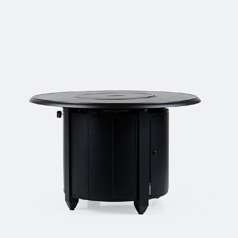 Geometric 40" RD Firepit Table - Black