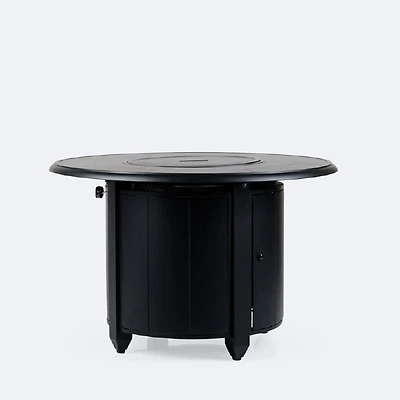 Geometric 40" RD Firepit Table - Black