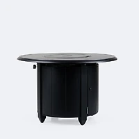 Geometric 40" RD Firepit Table - Black
