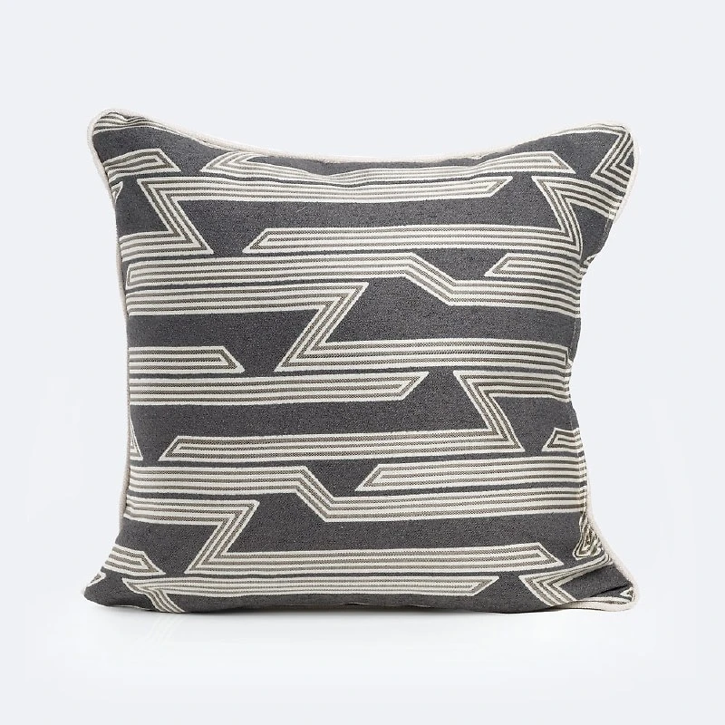 20"x20" Throw Pillow - Patterned Grey