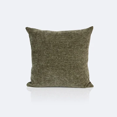 18"x18" Throw Pillow - Olive Velvet