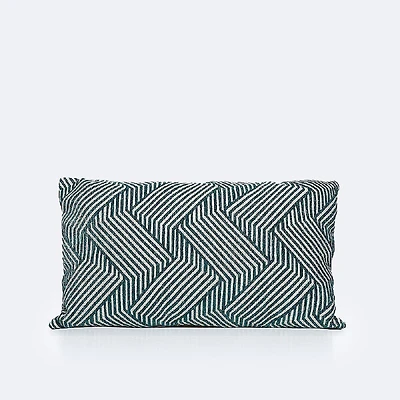 14"x24" Throw Pillow - Emerald Illusion