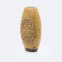 Ceramic Mustard Floral Vase