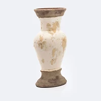 Ceramic Cream and Brown Vase