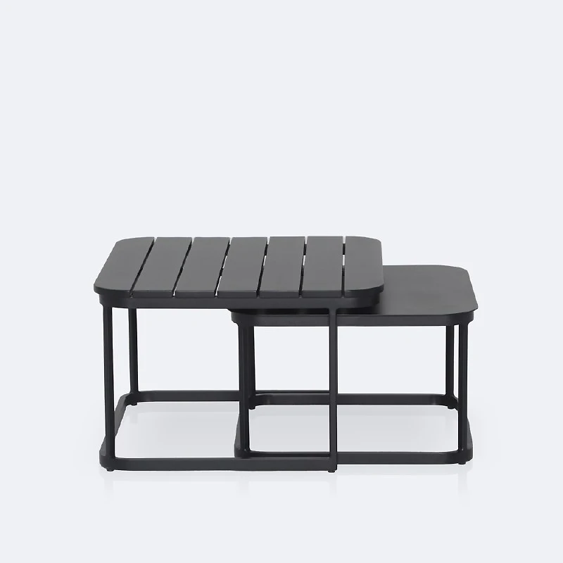 Kyoto Nesting Coffee Table Set - Black Frame