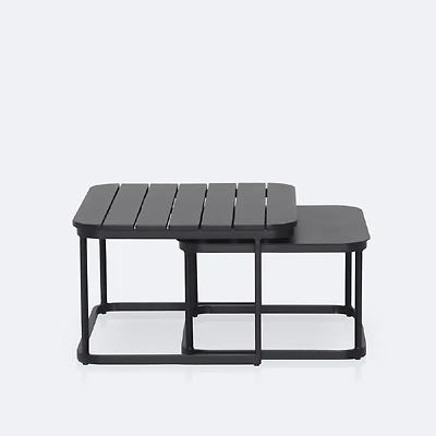 Kyoto Nesting Coffee Table Set - Black Frame