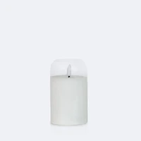 LED Glass Candle 5in - Clear