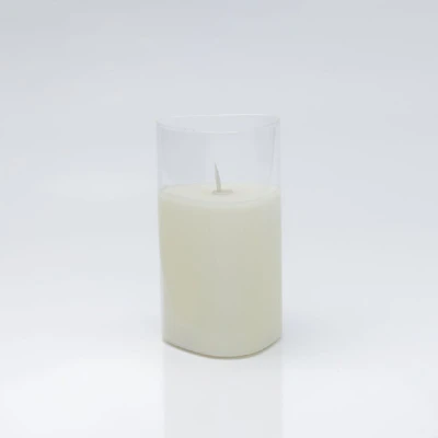 Triangle Glass LED Candle - Medium
