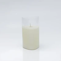 Triangle Glass LED Candle - Medium