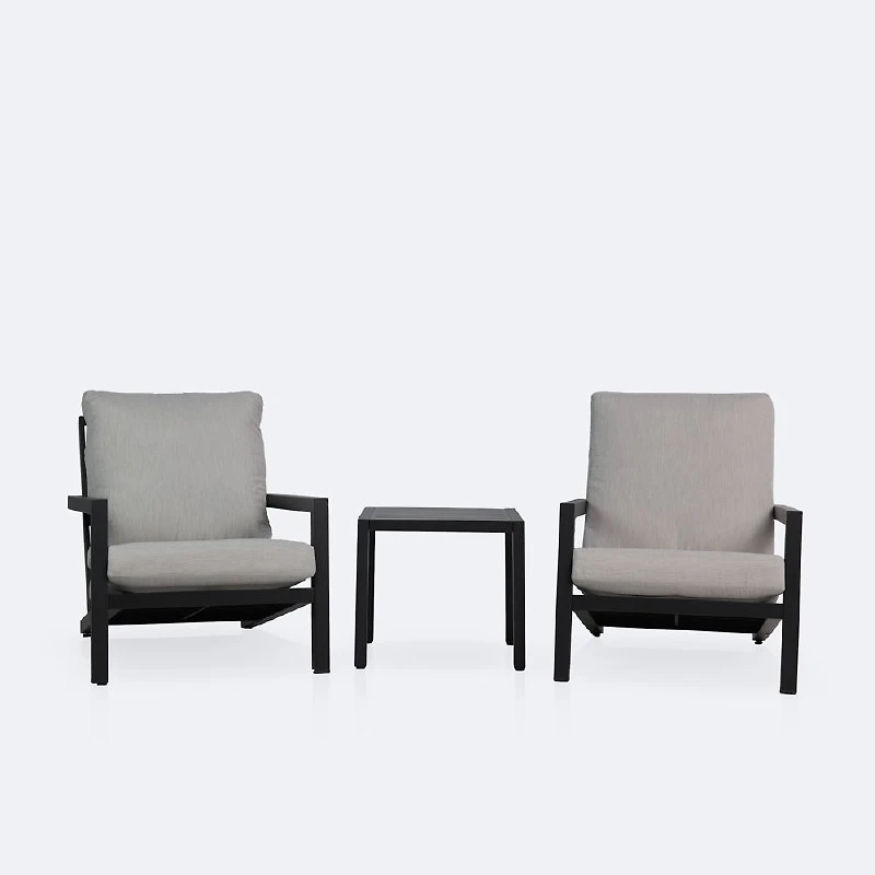 Versa Club Chair Set - Grey