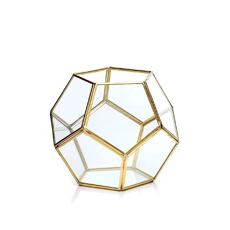 Glass Metal Candleholder